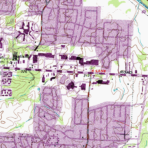 Topographic Map of World Overcomers Outreach Ministries Church Office, TN