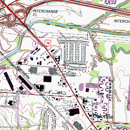 Topographic Map of Abounding Grace Church of God in Christ, TN