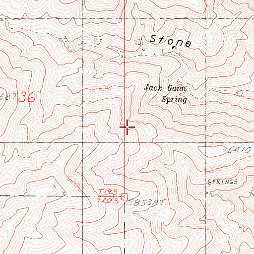 Topographic Map of French Madam Spring, CA