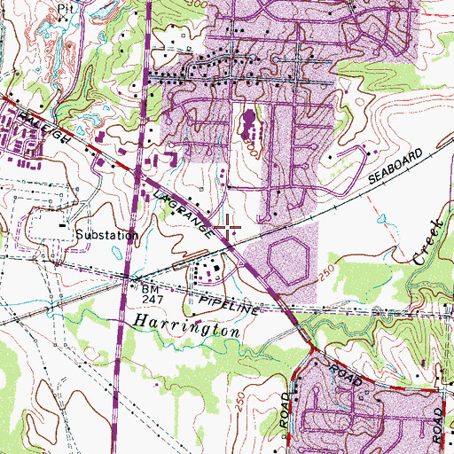 Topographic Map of Agape Baptist Church, TN