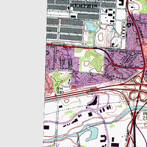 Topographic Map of Bethel African Methodist Episcopal Church, TN