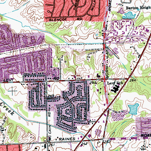 Topographic Map of Bethlehem Temple Revival Center, TN