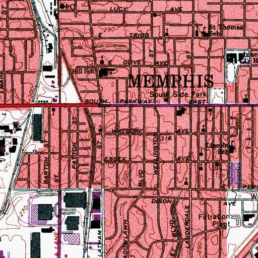 Topographic Map of Branch of Christ Missionary Baptist Church, TN