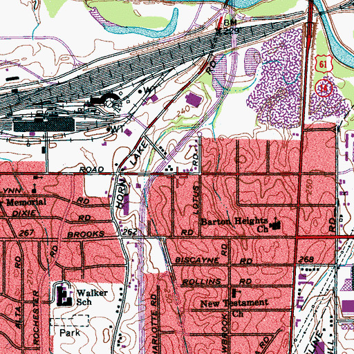 Topographic Map of Breakthrough Church of God By Faith, TN
