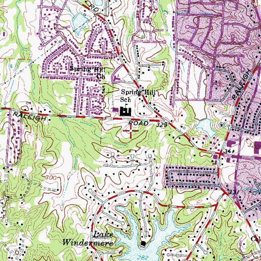 Topographic Map of Breath of Life Christian Center, TN