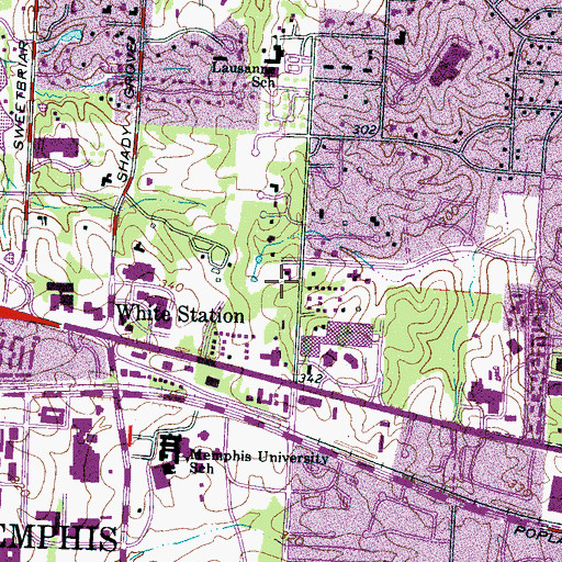 Topographic Map of Brit Hadasha Messianic Jewish Congregation, TN