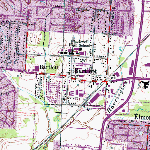 Topographic Map of Burden for Souls Holiness Church, TN