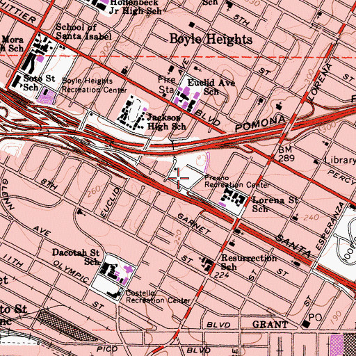 Topographic Map of Ramon Garcia Recreation Center, CA