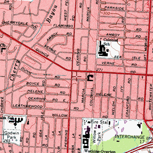 Topographic Map of Casa de Oracion, TN