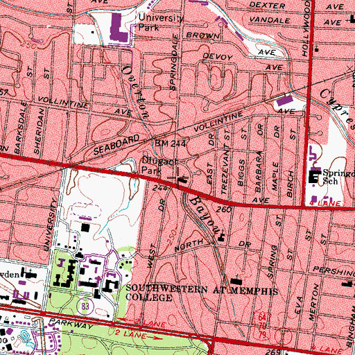 Topographic Map of Cathedral of Faith Ministries, TN