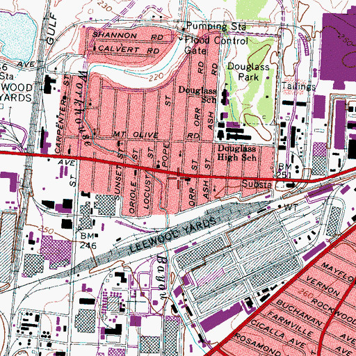 Topographic Map of Chelsea Avenue Church of God, TN