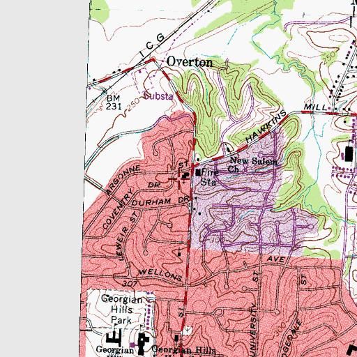 Topographic Map of Chief Corner Stone Church, TN