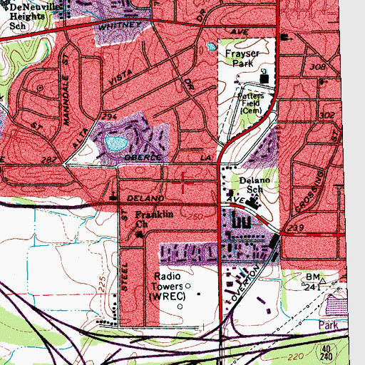 Topographic Map of Christ Baptist Church, TN