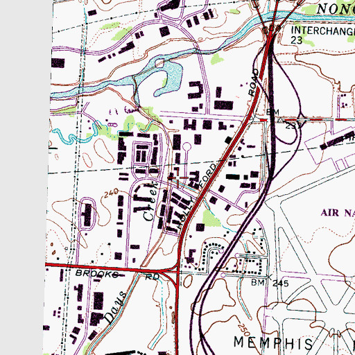Topographic Map of Christ Fellowship Church, TN
