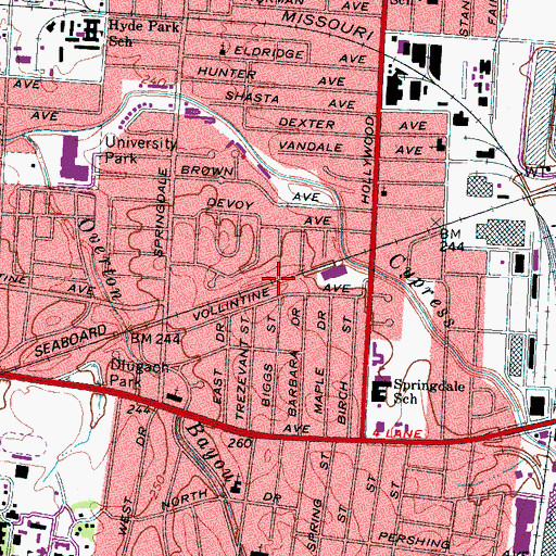Topographic Map of Christian Chapel Baptist Church, TN