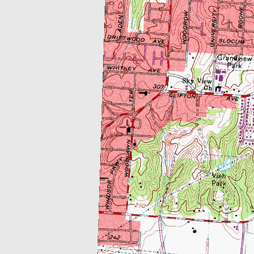 Topographic Map of Christian Life Tabernacle, TN