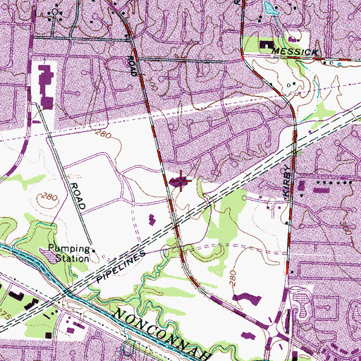 Topographic Map of Church of Christ of Quince Road, TN