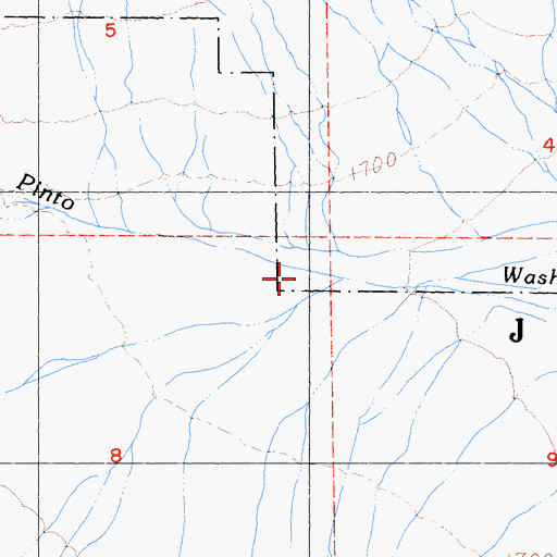 Topographic Map of Fried Liver Wash, CA