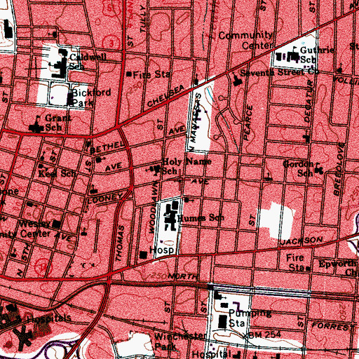 Topographic Map of Church of the Word Worship and Praise, TN