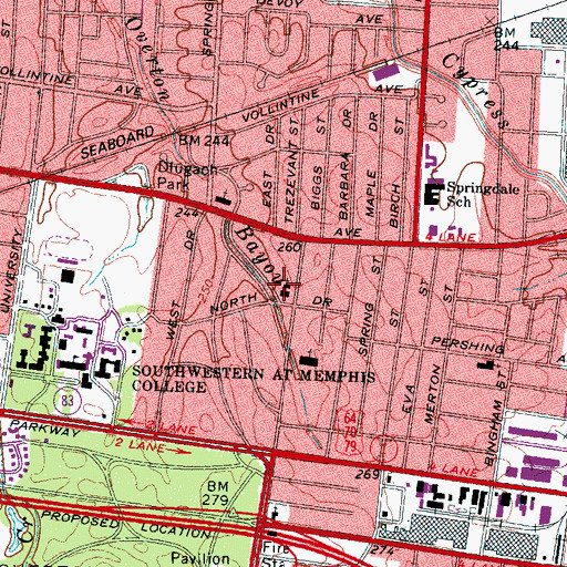 Topographic Map of Community of Faith Christian Church, TN