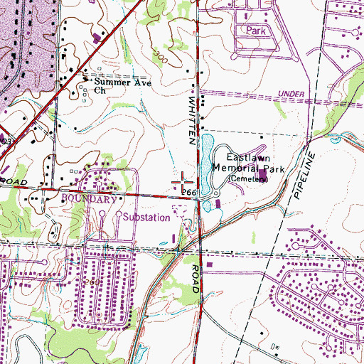 Topographic Map of Cornerstone Church, TN