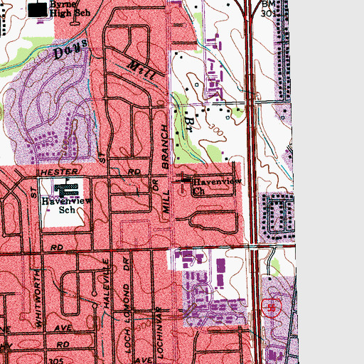Topographic Map of Deliverance Temple Church of God in Christ, TN