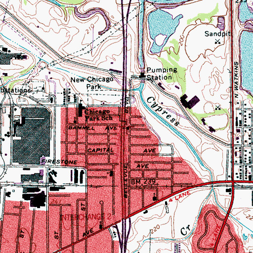 Topographic Map of Deliverance Temple Restoration Church, TN