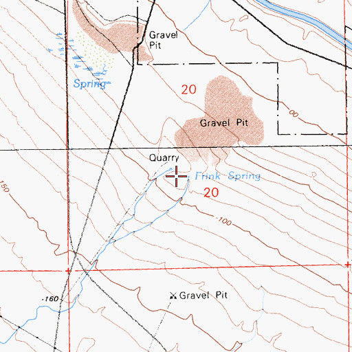 Topographic Map of Frink Spring, CA