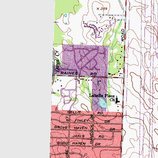 Topographic Map of Emmanuel Episcopal Church, TN