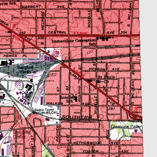 Topographic Map of Eureka Missionary Baptist Church, TN