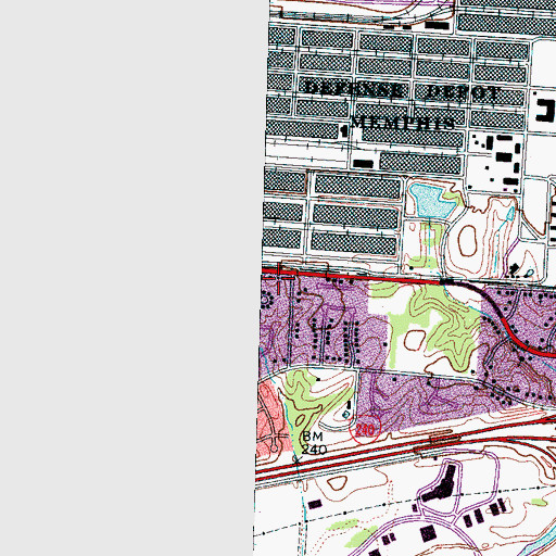 Topographic Map of Evangelist Baptist Church, TN