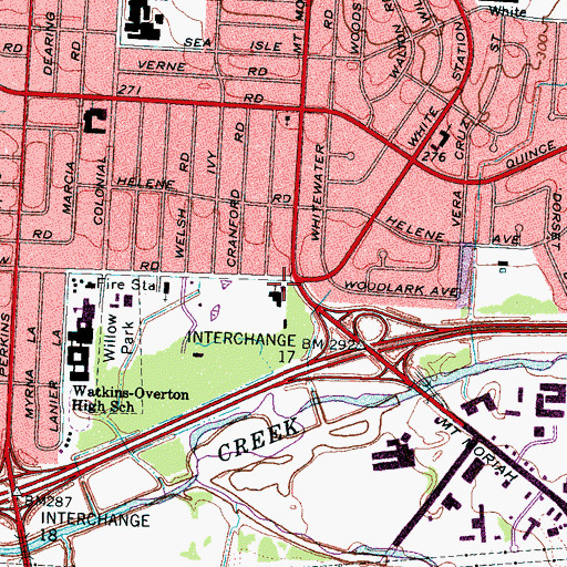 Topographic Map of Faith Christian Church, TN