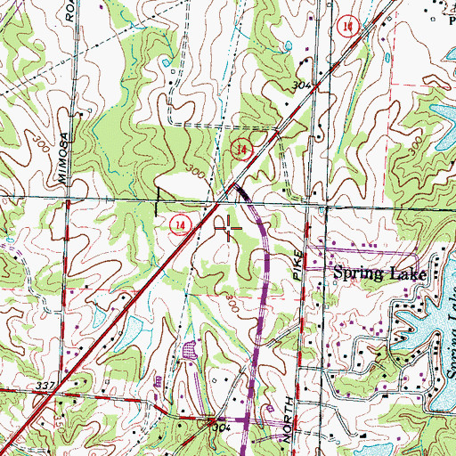Topographic Map of Faith Fellowship Pentecostal Holiness Church, TN