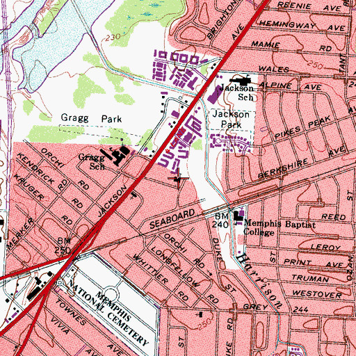 Topographic Map of Faith Heritage Church of God In Christ, TN
