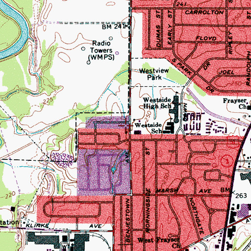 Topographic Map of Faith Temple Missionary Baptist Church, TN