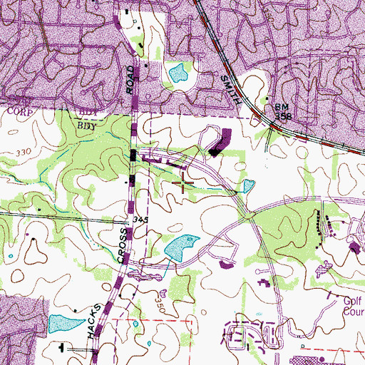 Topographic Map of Faithbridge Fellowship Church, TN