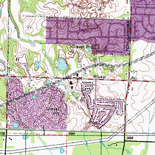 Topographic Map of Fellowship United Baptist Church, TN