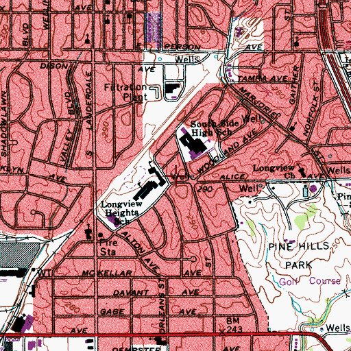 Topographic Map of First Thessalonians Baptist Church, TN