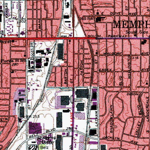 Topographic Map of Free Spirit Baptist Church, TN