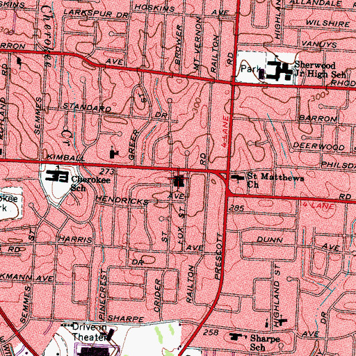 Topographic Map of Good Fellowship Church, TN