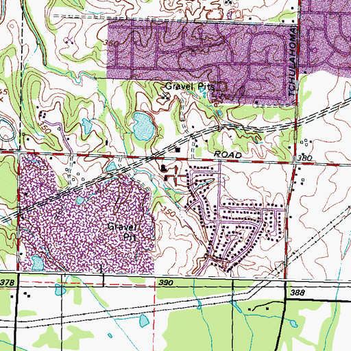 Topographic Map of Grace Christian Fellowship Church, TN