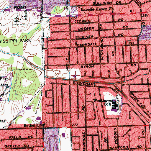 Topographic Map of Grace Landmark Missionary Baptist Church, TN