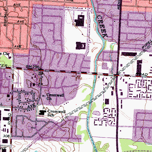 Topographic Map of Greater Community Temple Church of God in Christ of Hickory Hill, TN