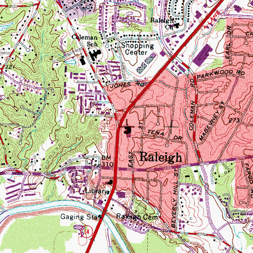 Topographic Map of Greater Imani Church, TN