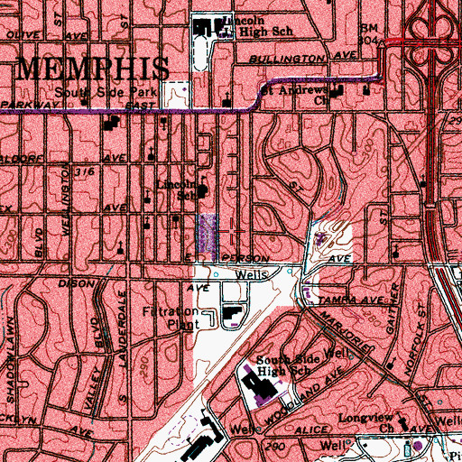 Topographic Map of Greater New Liberty Church, TN