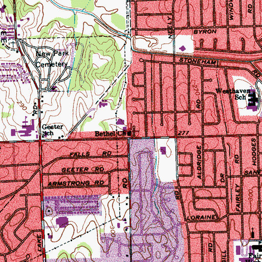 Topographic Map of Greater Saint Thomas Missionary Baptist Church, TN