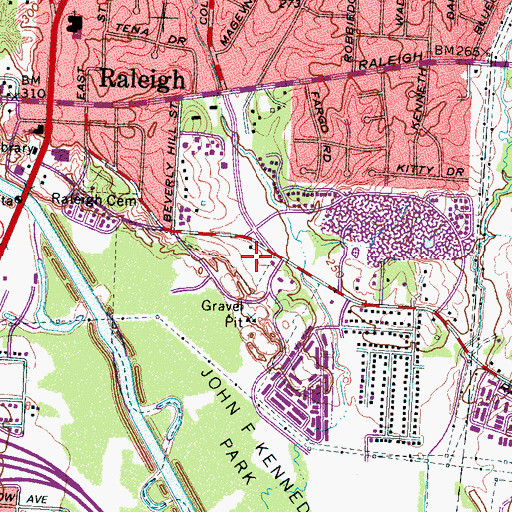 Topographic Map of Hill Chapel Missionary Baptist Church, TN