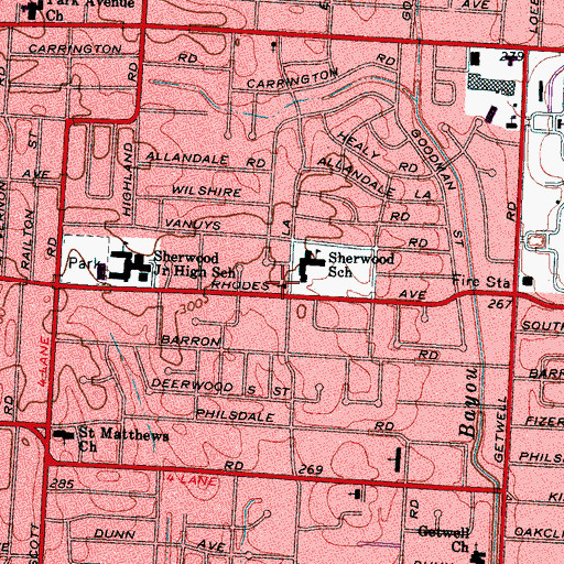Topographic Map of Hosanna Christian Center, TN