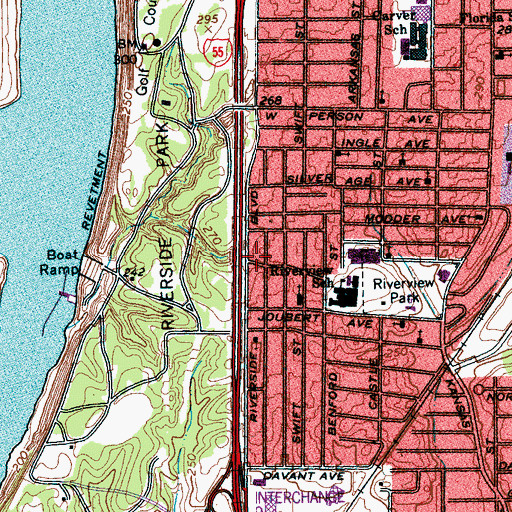 Topographic Map of House of the Lord Church of God in Christ Holiness, TN