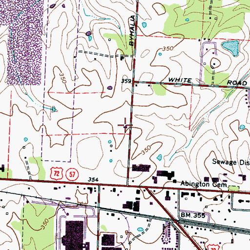 Topographic Map of Collierville Fire and Rescue Station 2, TN